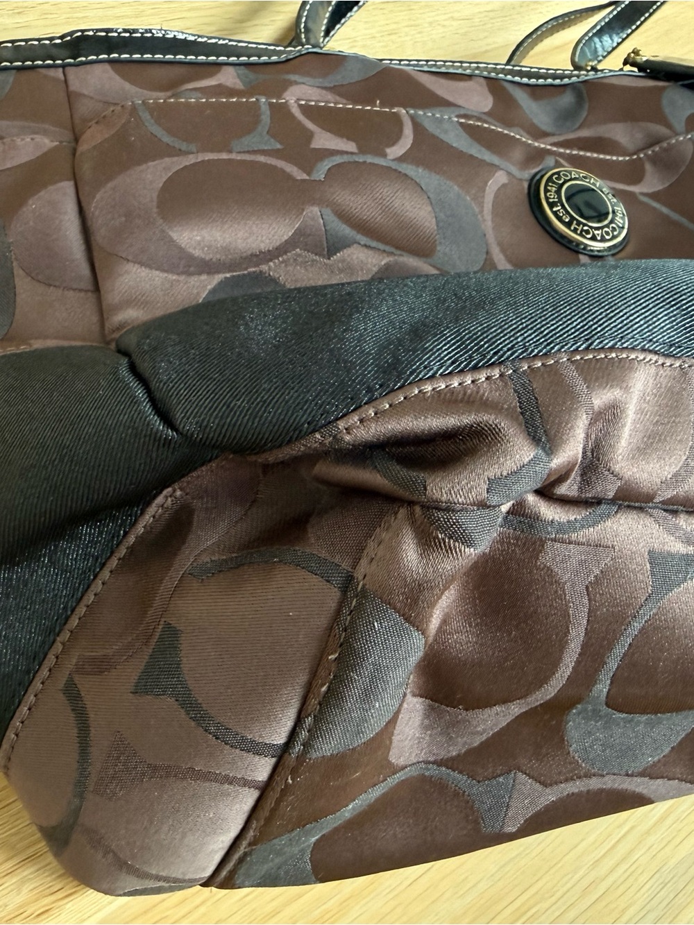 Authentic Coach Brown Signature Tote Bag - Picture 14 of 16